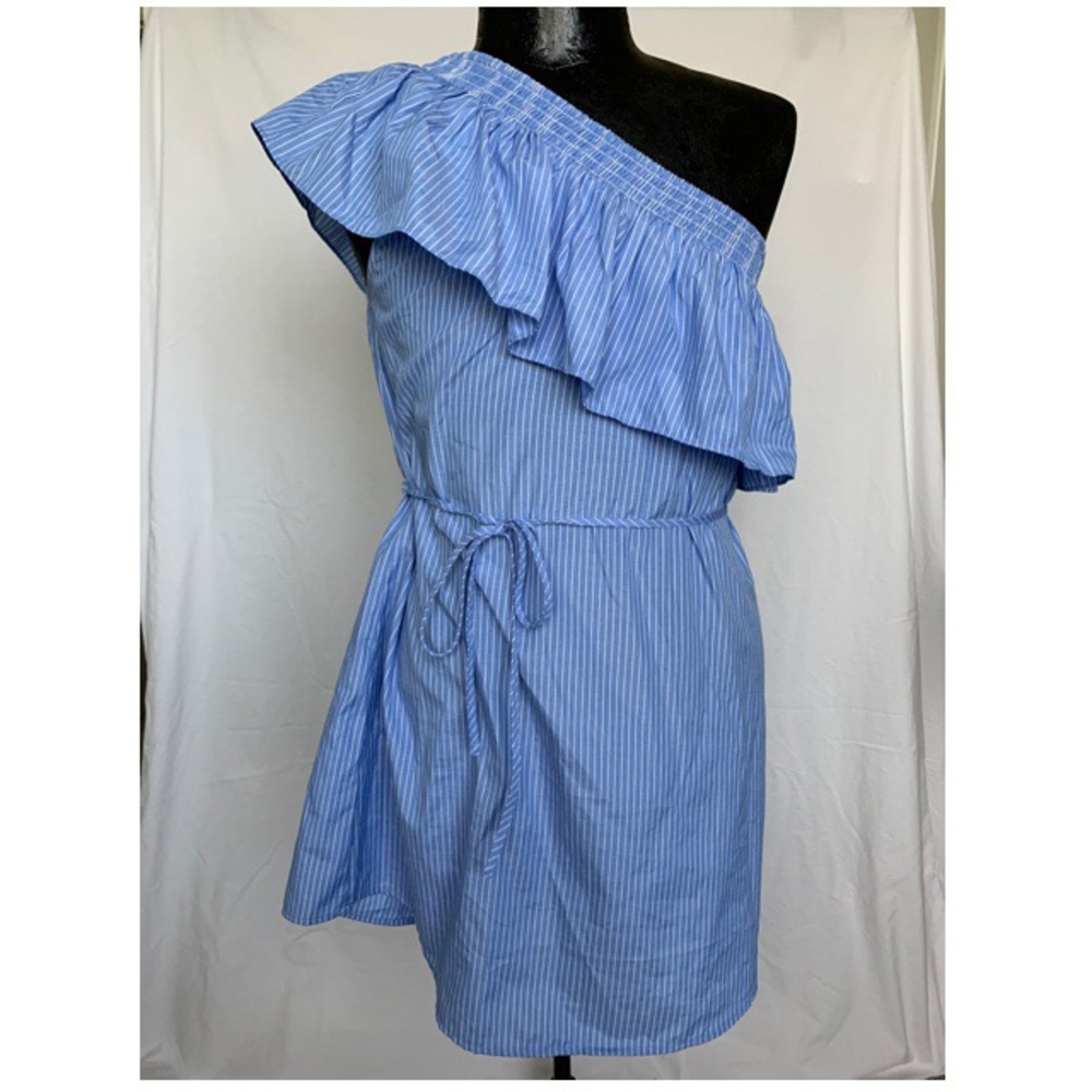 Blue off the shoulder dress